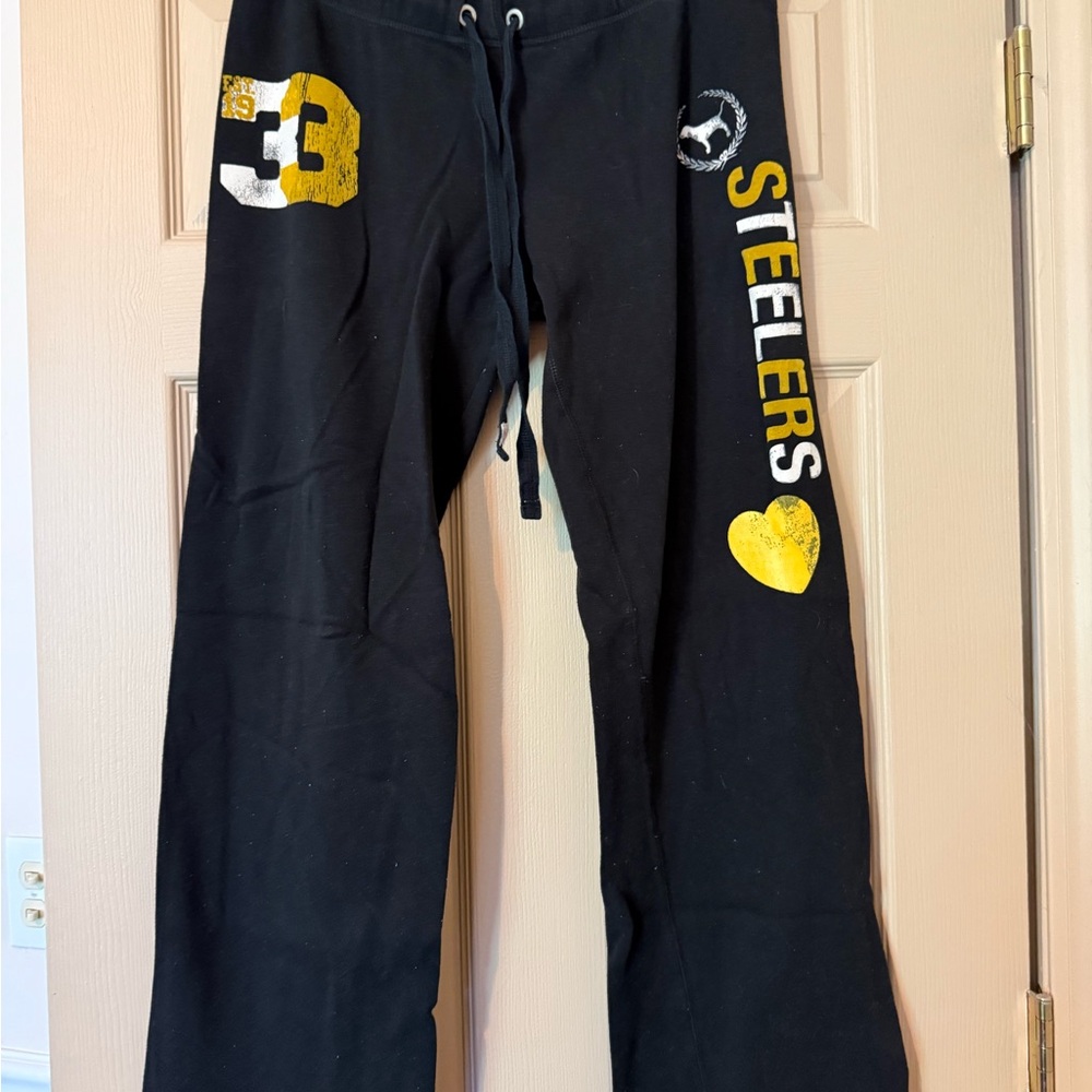 PINK Victoria's Secret Black and Yellow Sweatpants